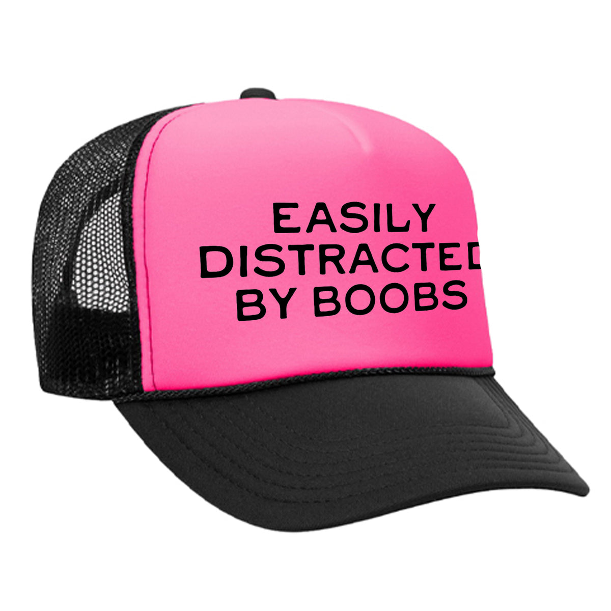 Easily Distracted By Boobs Foam Trucker Hat