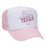 Choosin' Texas Foam Trucker Hat - Pink / White