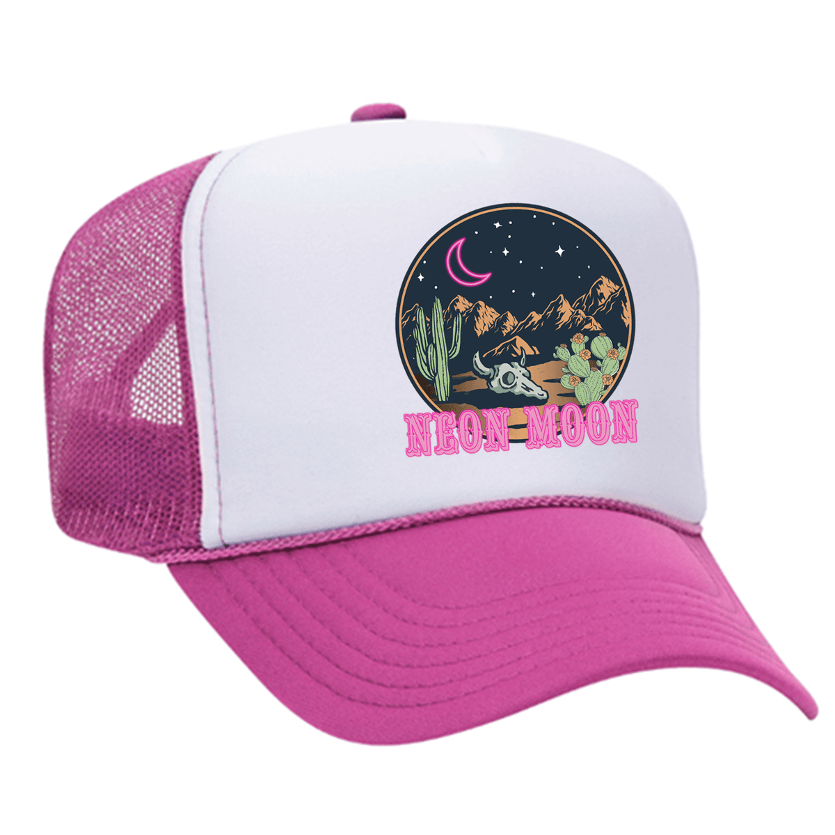 Neon Moon Foam Trucker Hat - Pink / White
