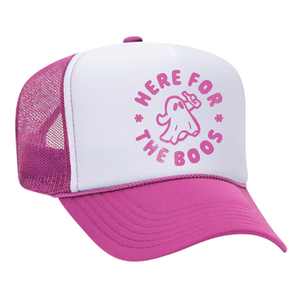 Here For The Boos Foam Trucker Hat