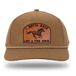 I Gotta Race Like A Piss Horse Rope Leather Patch Hat
