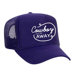 Cowboy Take Me Away Foam Trucker Hat - Purple