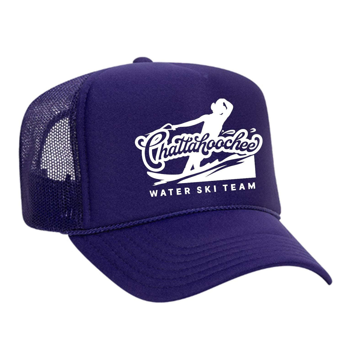 Chattahoochee Ski Team Foam Trucker Hat - Purple