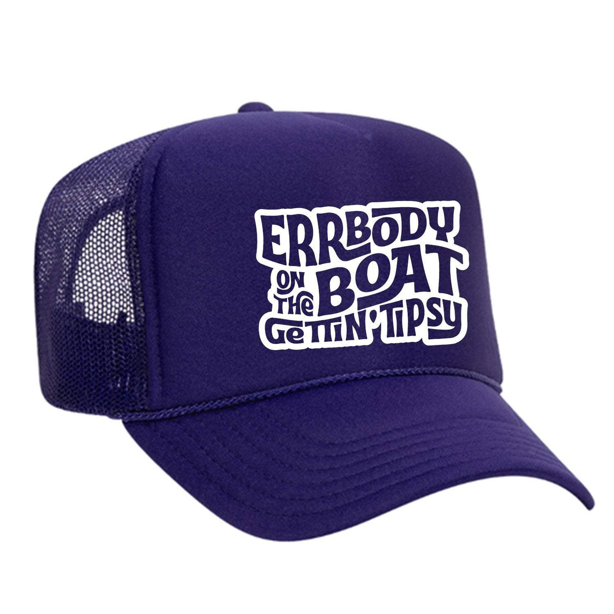 Errbody In The Pool Gettin' Tipsy Foam Trucker Hat - Purple