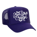 Bat Shit Crazy Foam Trucker Hat - Purple
