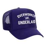Overworked And Underlaid Foam Trucker Hat - Purple