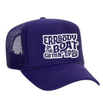 Errbody On The Boat Gettin' Tipsy Foam Trucker Hat - Purple
