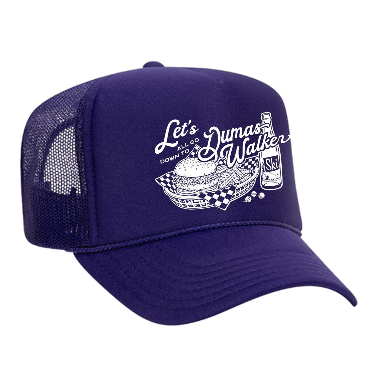 Dumas Walker Foam Trucker Hat - Purple