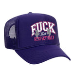 F*ck That Respectfully Foam Trucker Hat - Purple