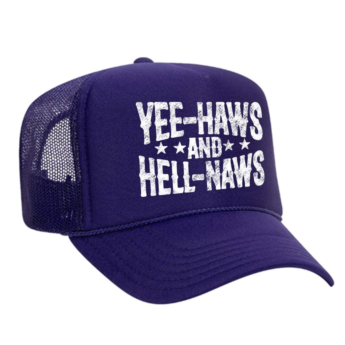 Yee-Haws & Hell-Naws Foam Trucker Hat - Purple