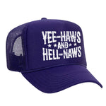 Yee-Haws & Hell-Naws Foam Trucker Hat - Purple