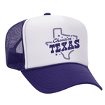 Choosin' Texas Foam Trucker Hat - Purple / White