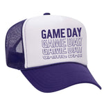 Game Day Foam Trucker Hat - Purple / White