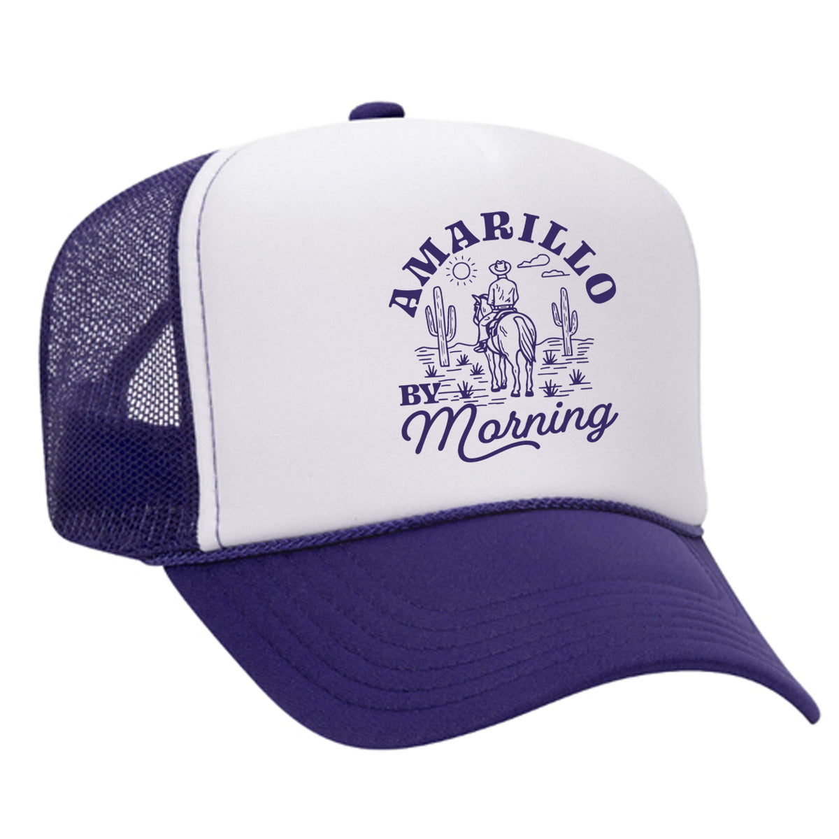Amarillo By Morning Foam Trucker Hat - Purple / White