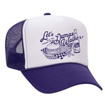 Dumas Walker Foam Trucker Hat - Purple / White