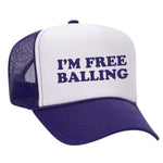 Free Balling Foam Trucker Hat - Purple / White