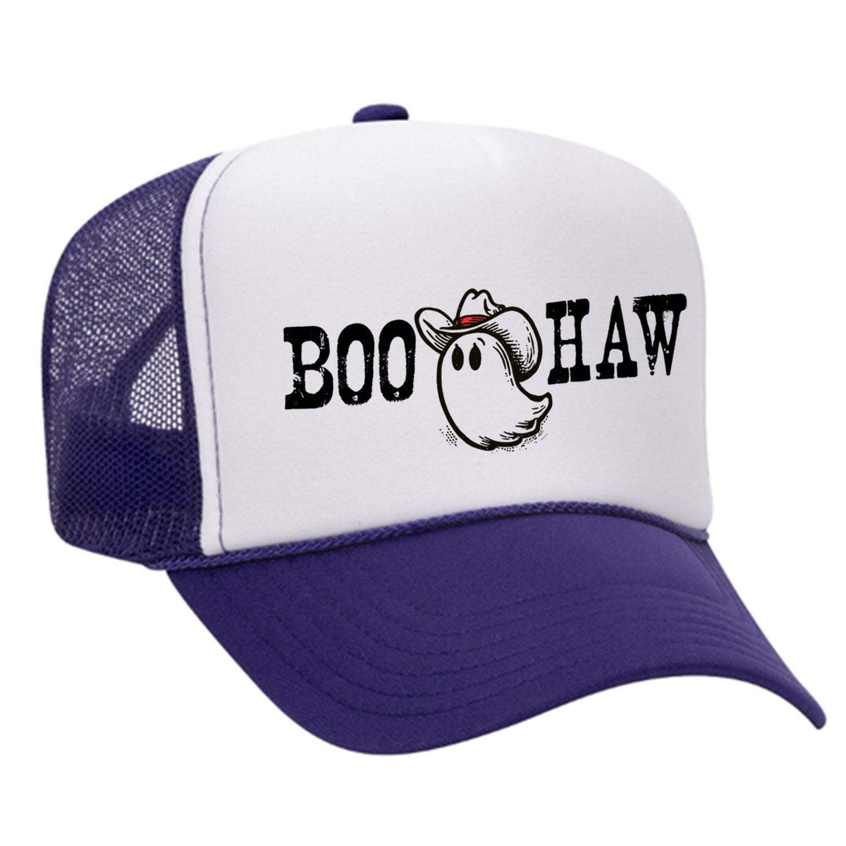 Boo-Haw Foam Trucker Hat - Purple / White
