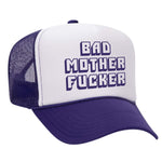 Bad M'Fer Foam Trucker Hat - Purple / White