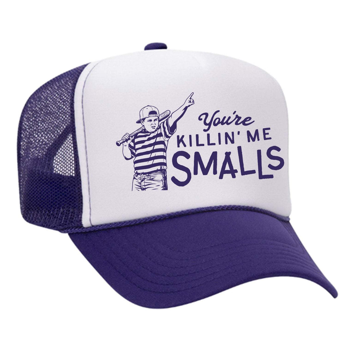 You're Killin' Me Smalls Foam Trucker Hat - Purple / White