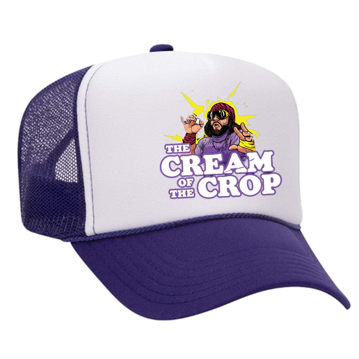 The Cream Of The Crop Foam Trucker Hat - Purple / White