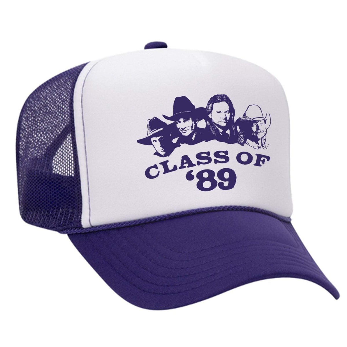 Class Of '89 Foam Trucker Hat - Purple / White