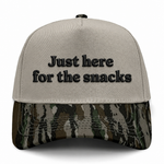 Just Here For The Snacks Embroidered Hat