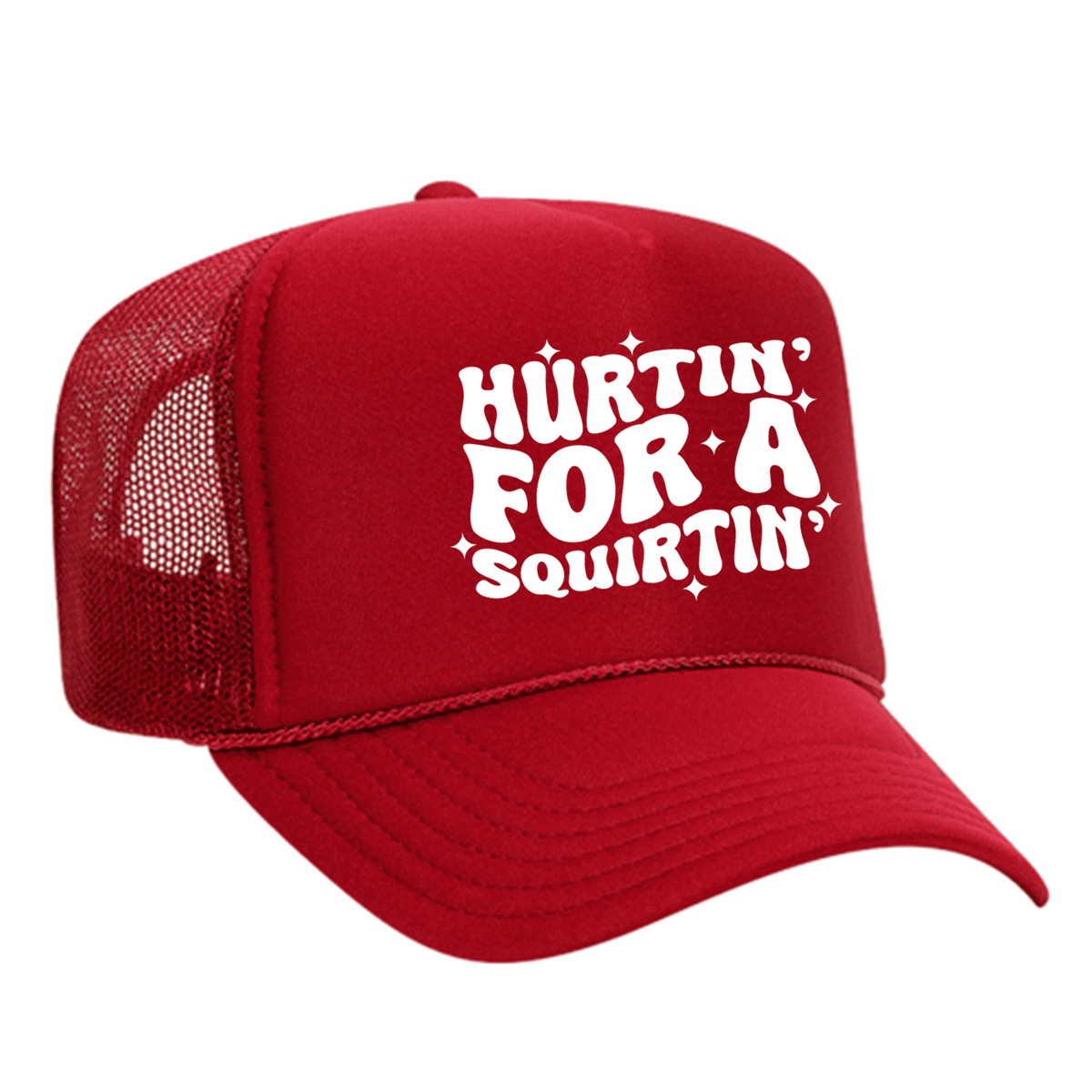 Hurtin' For A Squirtin' Foam Trucker Hat - Red