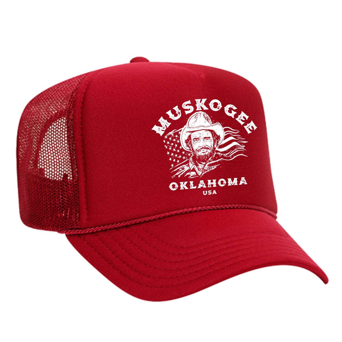 Haggard Old Flag Foam Trucker Hat - Red