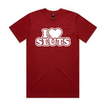 I Love Sluts Premium Tee - Red