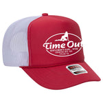 Time Out Gentleman's Club Foam Trucker Hat Limited Edition - Red / White