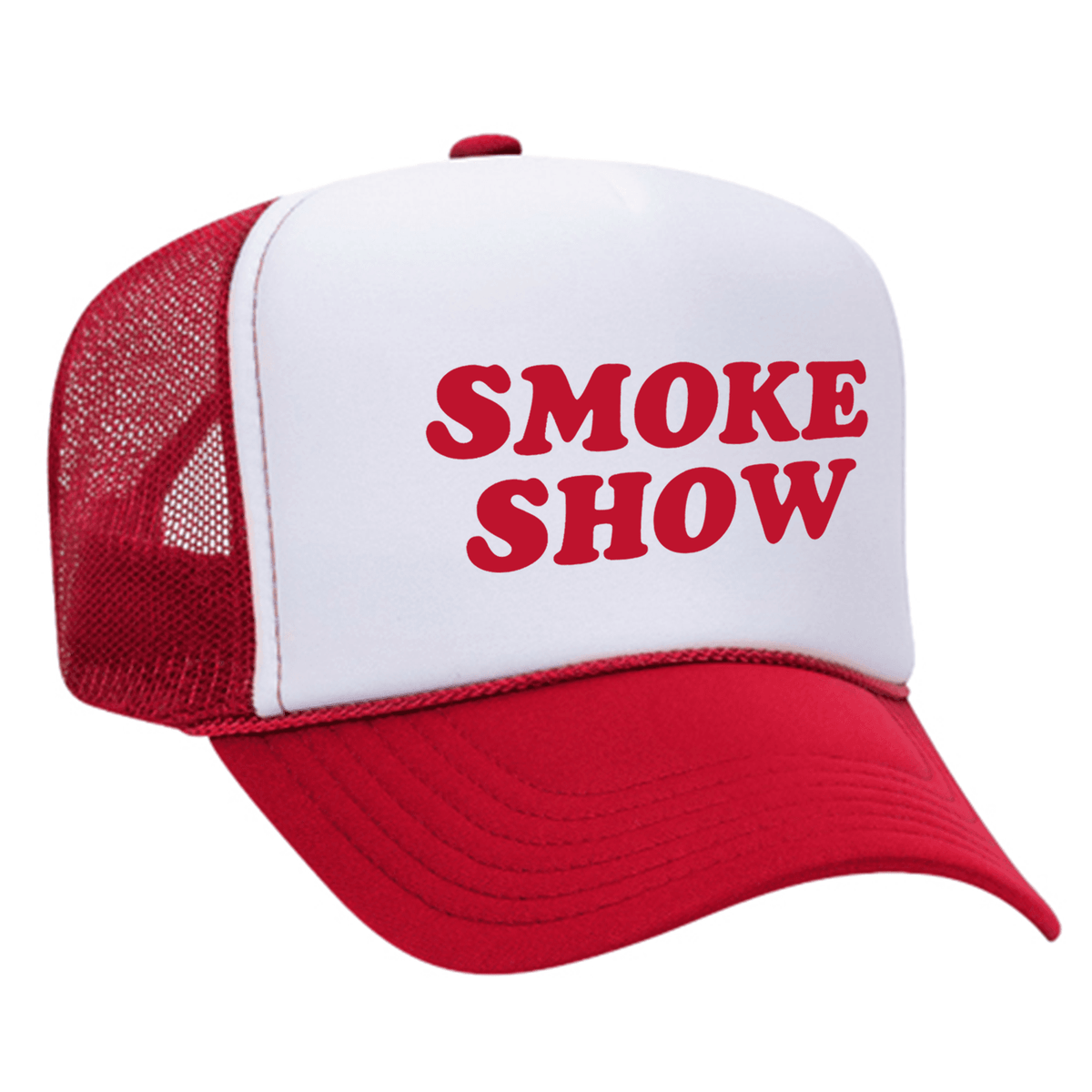Smoke Show Foam Trucker Hat - Red / White