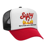 Sorry - We're Fresh Out Of McF*cks Foam Trucker Hat - Red / White / Black