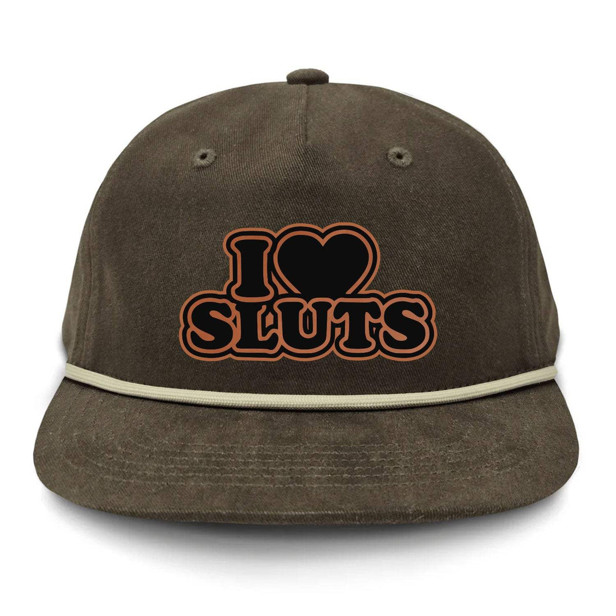 I Love Sluts Flat Bill Rope