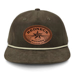 Redneck Mother Flat Bill Rope Leather Patch Hat