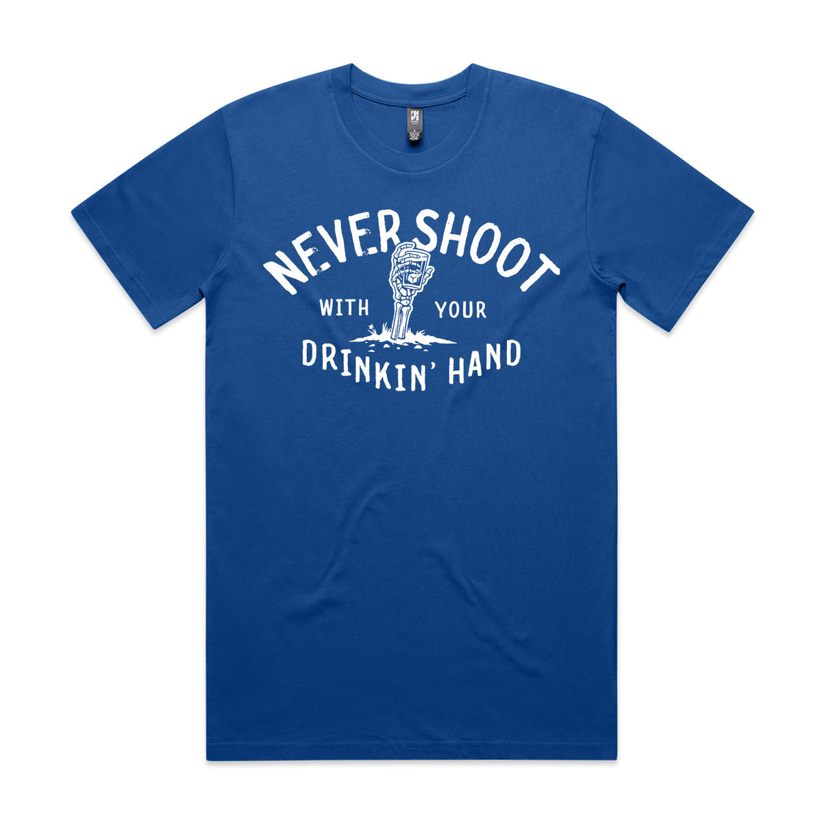 Never Shoot With Your Drinkin' Hand Premium Tee