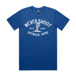 Never Shoot With Your Drinkin' Hand Premium Tee - Royal