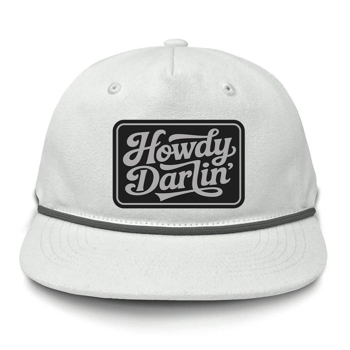 Howdy Darlin' Flat Bill Rope Leather Patch Hat