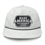Make America Affordable Again Flat Bill Rope Leather Patch Hat