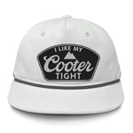 I Like My Cooter Tight Flat Bill Rope Leather Patch Hat