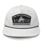 I'm NoCowboy Flat Bill Rope Leather Patch Hat
