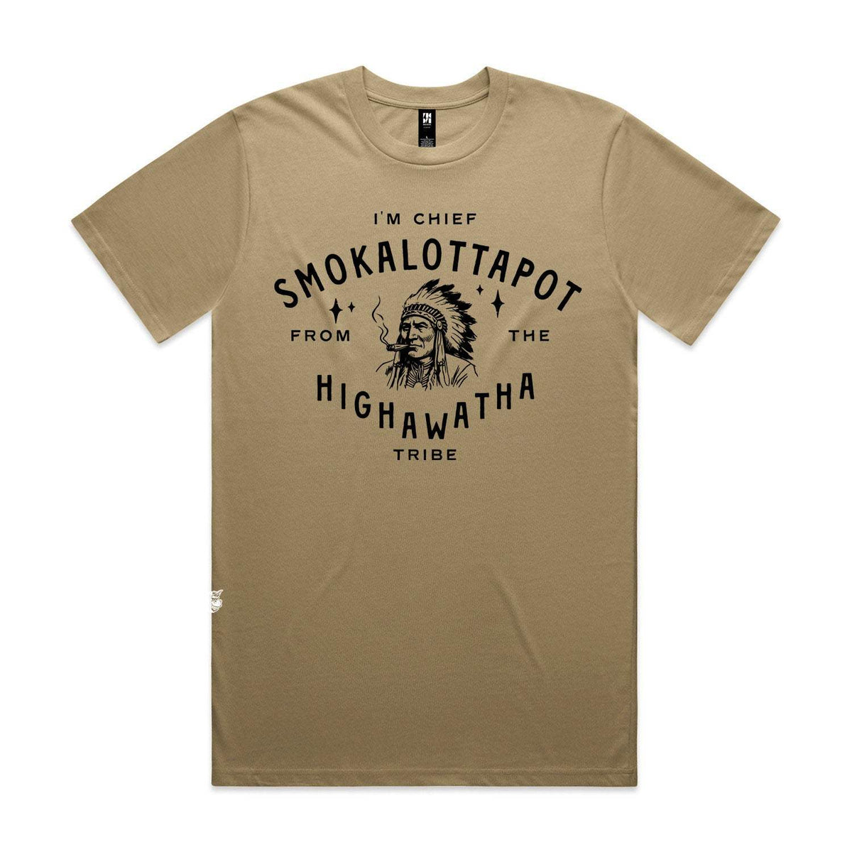 Chief Smokalottapot Premium Tee - Sand