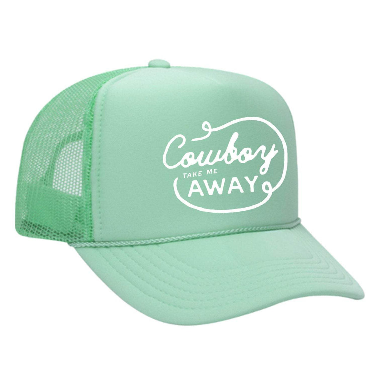 Cowboy Take Me Away Foam Trucker Hat - Seafoam