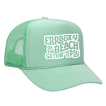Errbody On The Beach Gettin' Tipsy Foam Trucker Hat - Seafoam