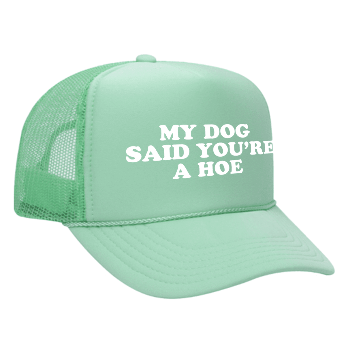 My Dog Said You're A Hoe Foam Trucker Hat - Seafoam