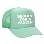 Beggin' For A Peggin' Foam Trucker Hat - Seafoam