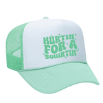 Hurtin' For A Squirtin' Foam Trucker Hat - Seafoam / White
