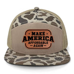 Make America Affordable Again 7 Panel Camo Hat - Slough