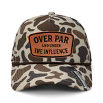 Over Par And Under The Influence Performance Leather Patch Hat