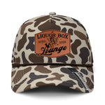 The Liquor Box Lounge Performance Leather Patch Hat