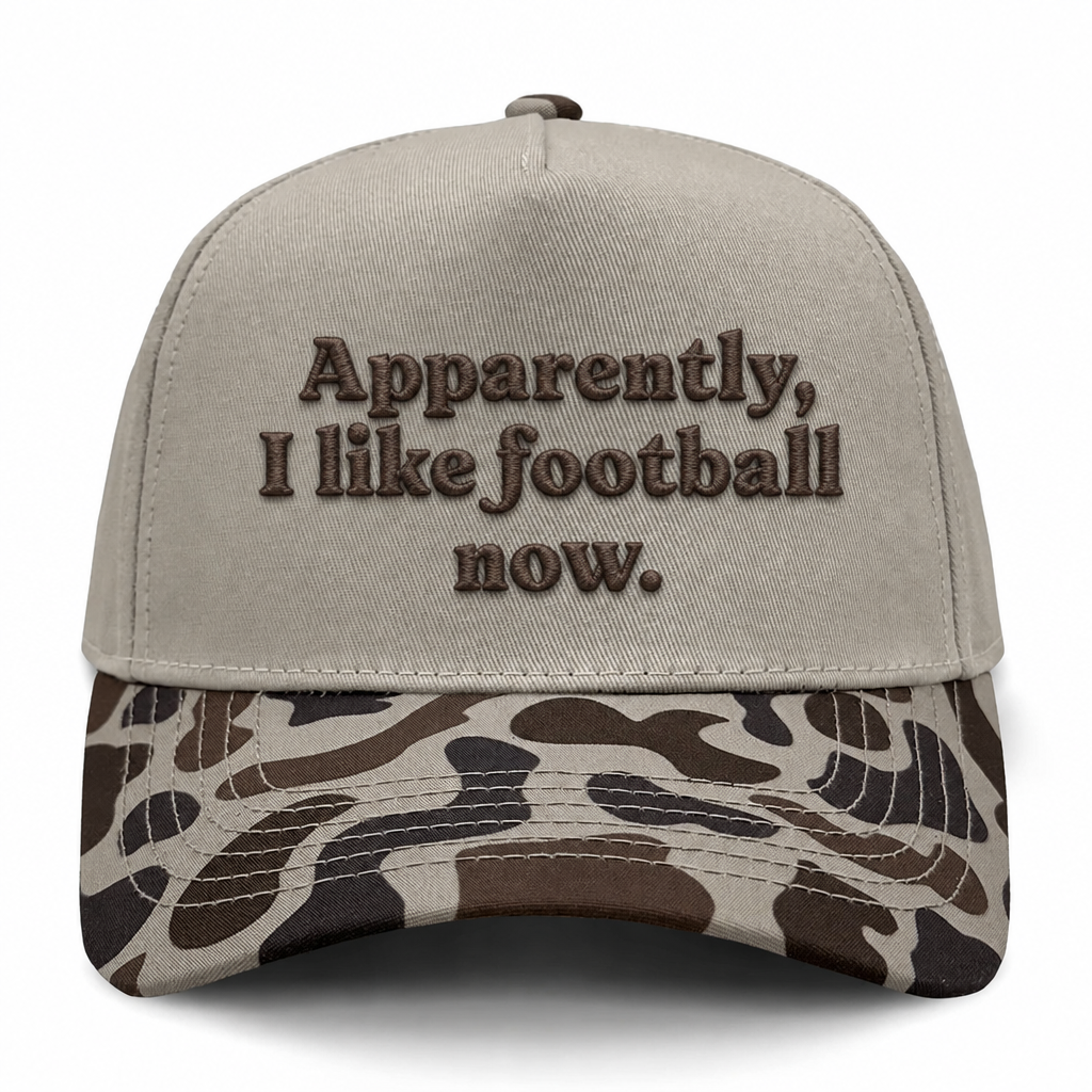 Apparently, I Like Football Embroidered Hat